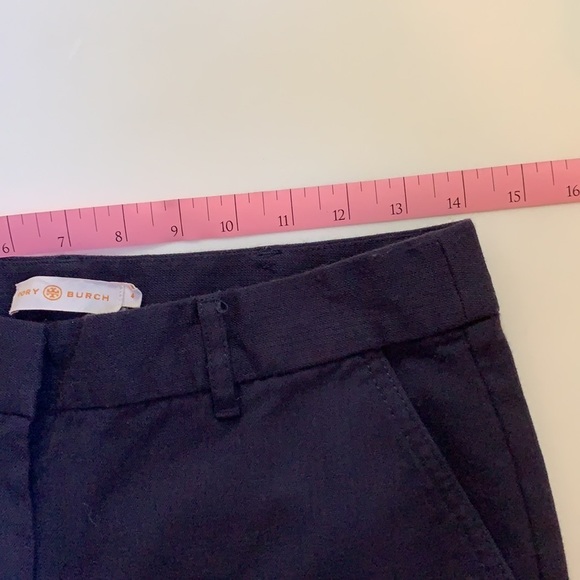 Tory Burch Navy Skinny Wool Blend Pants - Picture 6 of 10